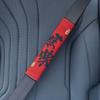 Seatbelt Shoulder Pads Made of Cotton and Linen, Suitable for All Seasons, Summer Use, Couple Style, Ethnic Chinese Style, Lotus Design, Non-Fading