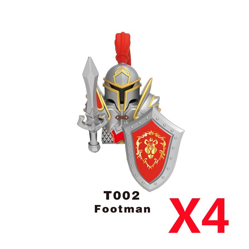 Средневековый Солдат Рыцарь Фигурка MOC Строительный Блок Зеленый Дракон Замок Пехота Орки Пират Римская Кавалерия Оружие Игрушки Подарки D122