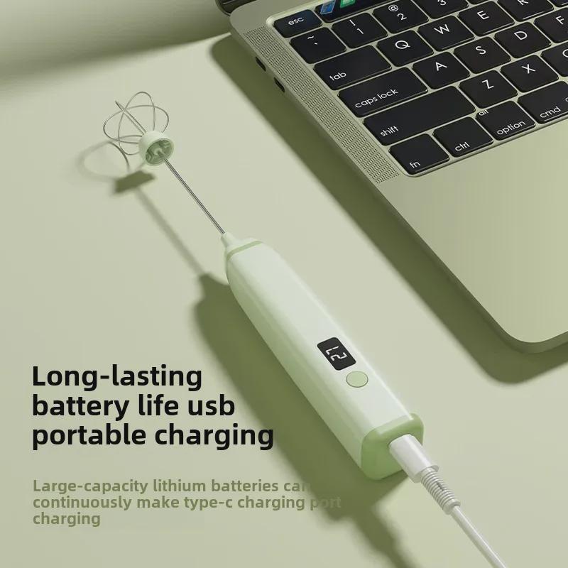 Новый стильный ручной электрический вспениватель молока и венчик для яиц - миксер для кофе и молока