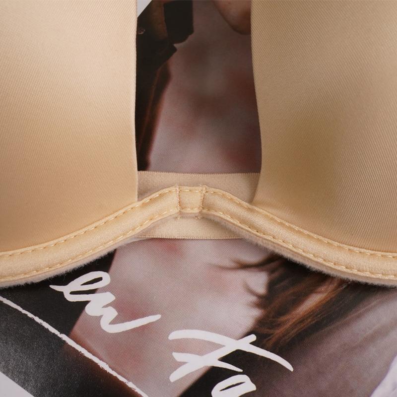 Gather Sexy Bras Women Solid Color Thin Underwear Sex French Beauty Back Invisible Bra Push Up Bralette Seamless Lingerie
