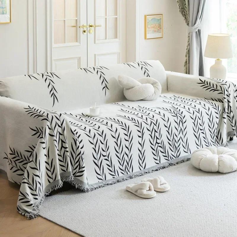 Nordic Chenille Sofa Throw Blanket Living Room Cats Dog Anti-dirty Couch Cover Blanket Beach Towel Travel Picnic Office Blanket