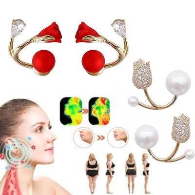 Терапевтические серьги Магнитотерапия Германиевые серьги для похудения Серьги в виде цветка тюльпана