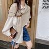 Korean Hollow-out Leather Buttoned Large Triangular Shawl Solid Color Warm Decorative Scarf For Women