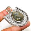 Labradorite Gemstone Handmade 925 Silver Plated Jewelry Pendant 2.08"