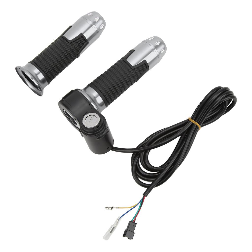 1 Pair 12V?99V Throttle Grips Universal Twist Throttle Accelerator Grip Handlebar with Keys for