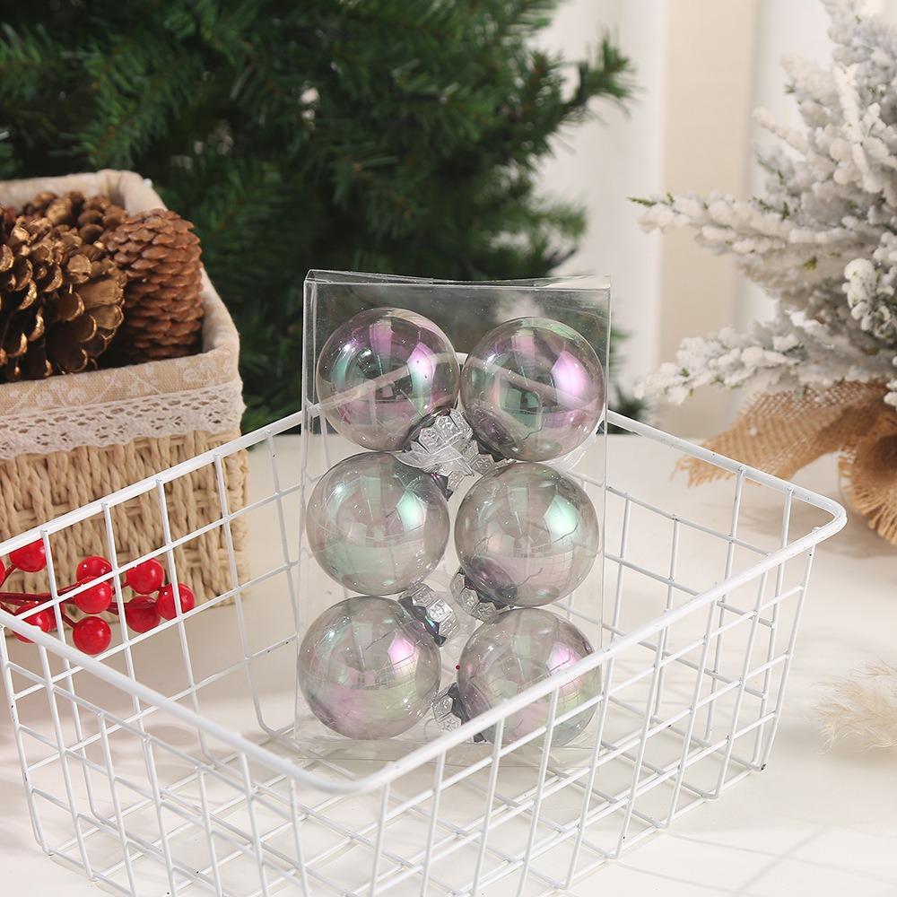 8cm Colorful Christmas Hanging Balls Plastic Xmas Tree Pendants Holiday Party Decorations