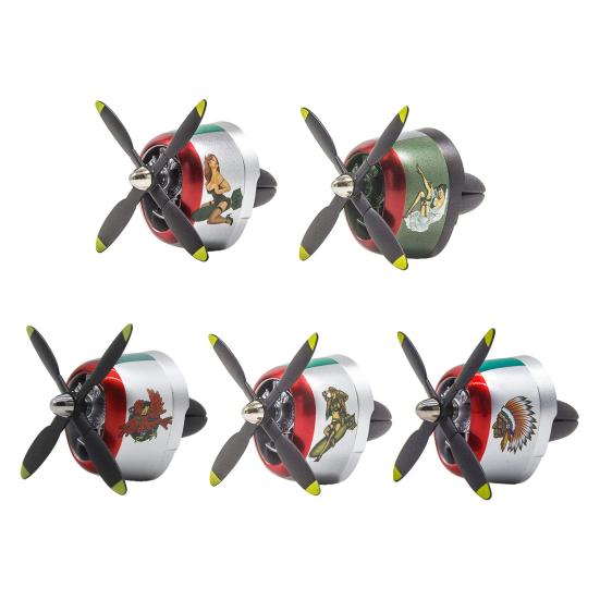 Зажим для вентиляционного отверстия истребителя P-47 с ароматом, модель классического самолета, декор для автомобиля, вращающийся пропеллер и высвобождение аромата, универсальное украшение для большинства вентиляционных отверстий