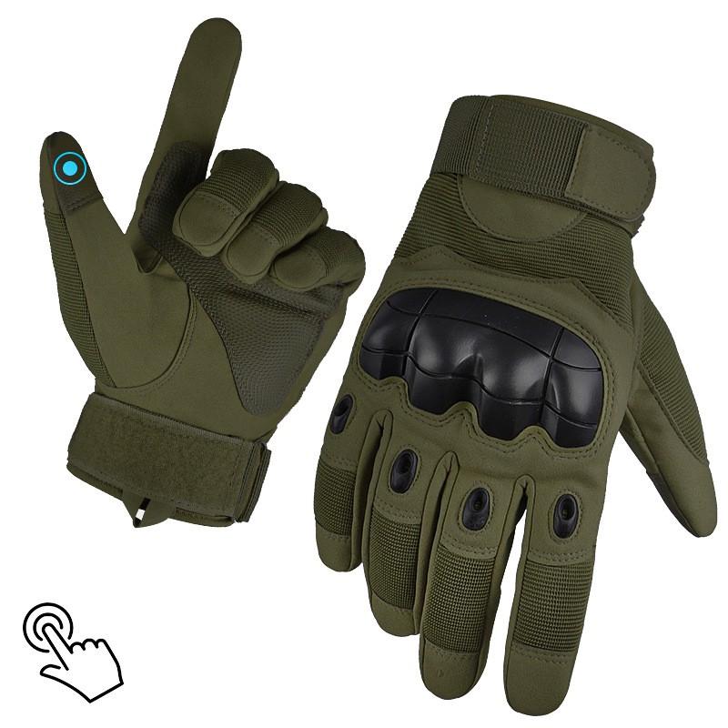 Tactical Cycling Gloves Outdoor Hiking Riding Touchscreen Compatible Anti-Slip Nylon Full Finger Adult Lightweight