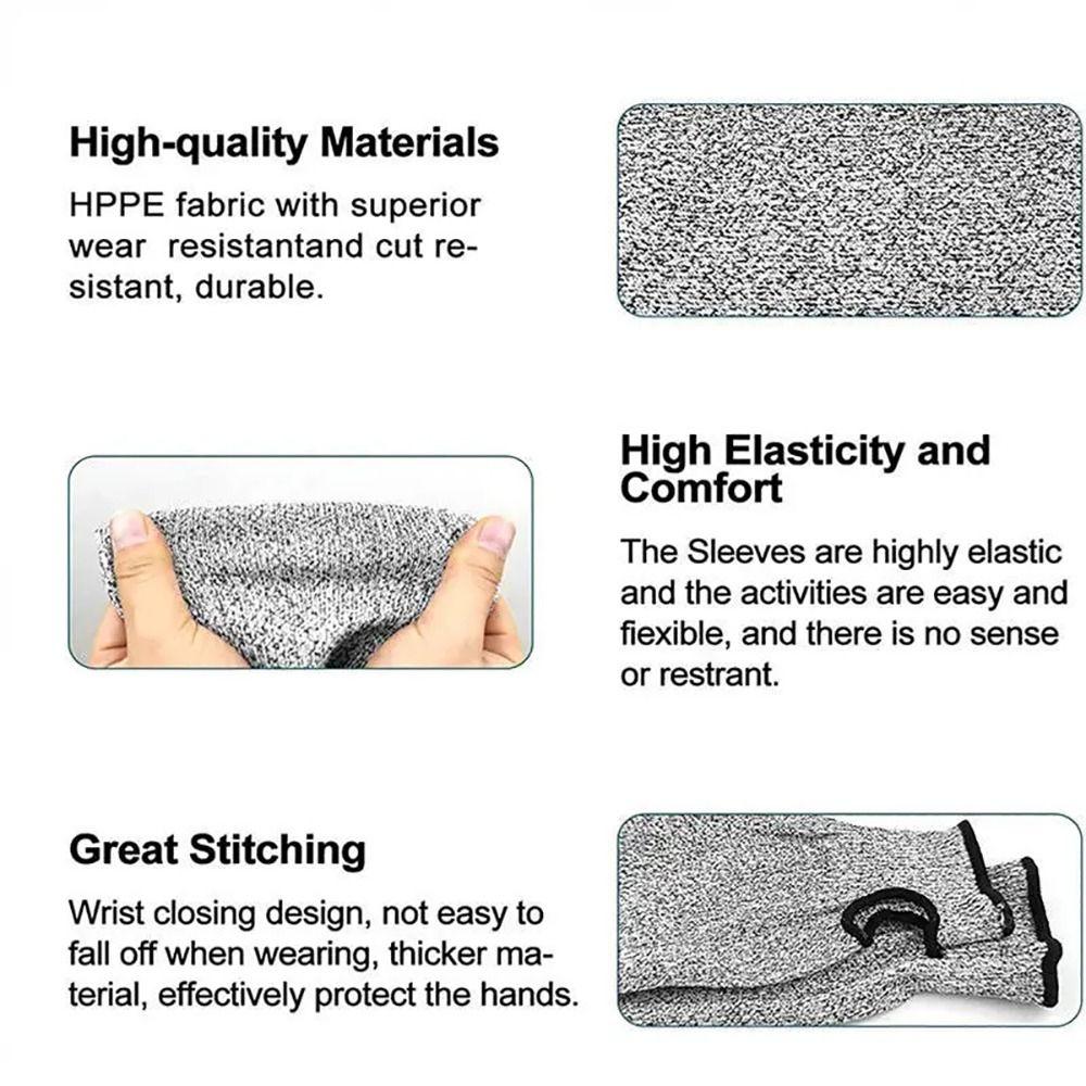 1Pcs/1Pair Level 5 Safety Sleeves Cutting Resistant Guard Gloves New Anti-cut Arm Sleeve