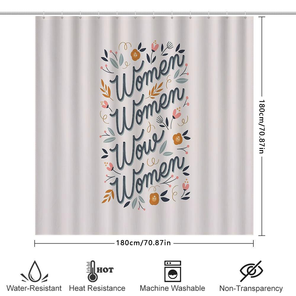 Vintage Floral Shower Curtain Botanical Pattern Bathroom Decor Waterproof Fabric Liner Farmhouse Rustic Home Textile Wall Hangin