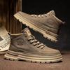 Мужская повседневная обувь в стиле ретро с высоким берцем, осень 2024 г.: Увеличение высоты, толстая подошва, универсальная рабочая одежда для активного отдыха