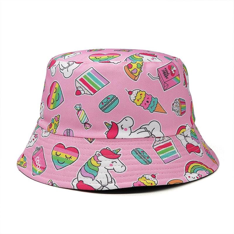 New Arrival Summer Sun Protect Woman Man Unisex Reversible Printed Cactus Bucket Hat