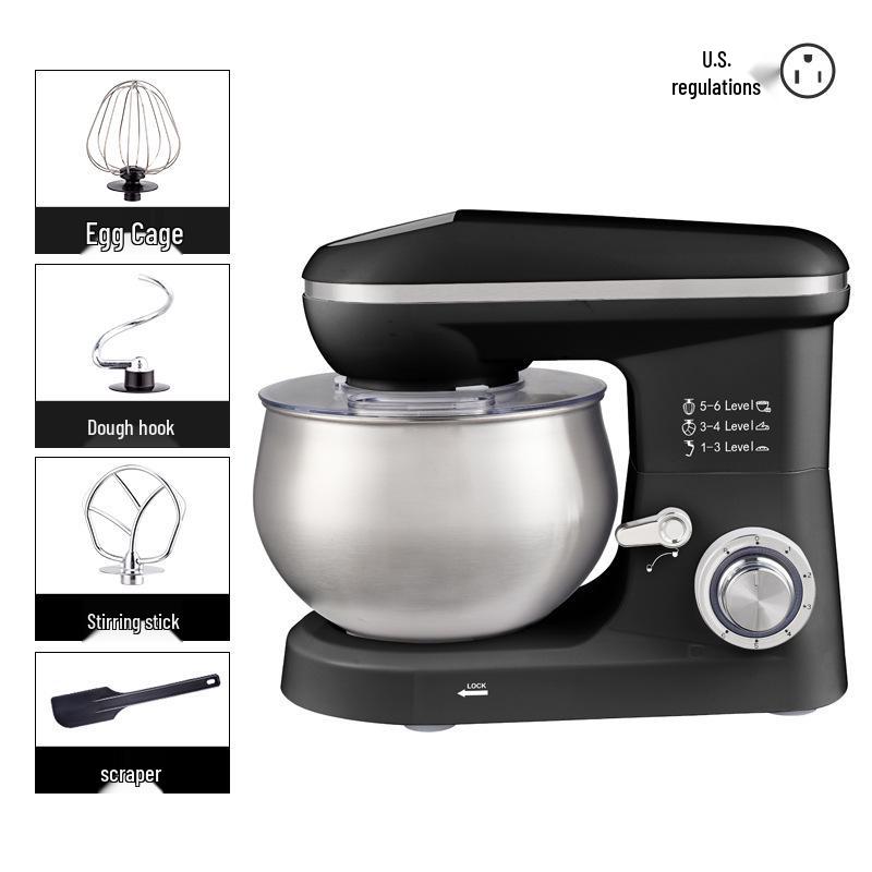US & European Multifunction Stand Mixer: Automatic Dough Mixer, Egg Beater, Blender for Home Use