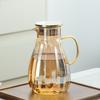 Тыквенный Чайник Янтарно-Серый Большой Вместимости Для Дома Гостиная Прозрачный Холодный Белый Открытый Высокотемпературное Высокоборосиликатное Стекло Чайник для Холодной Воды