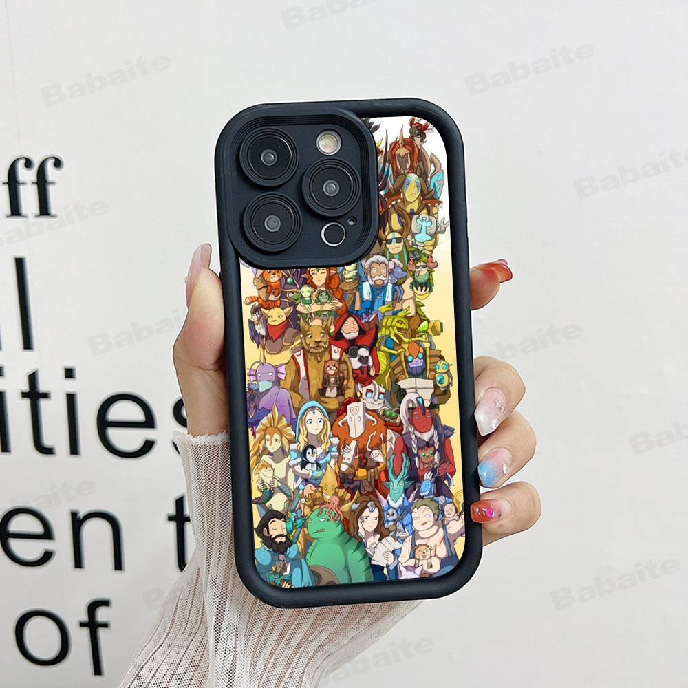 Игра D-Dota 2 Для IPhone 17 Pro Max 16 15 14 13 12 11 Plus Черный Мягкий Чехол для Телефона