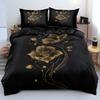 Golden Flower Bedding Set 3D Printed Duvet Cover Set Soft Single Twin Double Queen Size Bed Set Home Decorations For Bedroom