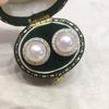 Earrings with Women's Micro Inlaid Zircon, High-end and Simple Round Earrings