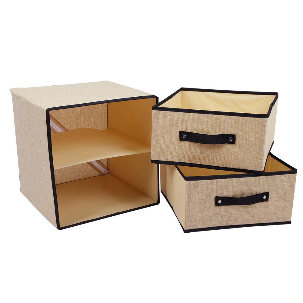 Моющийся тканевый ящик для хранения, практичный тканевый ящик для хранения, органайзер, разобранные и сложенные ящики для хранения белья