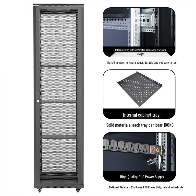 47U Network Server Rack Cabinet with Mesh Doors