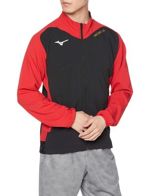 Футбольная одежда Move Cross Jacket Slim P2MC0001 Черный x Китайский красный Япония L к японскому размеру [Mizuno] (эквивалент L)