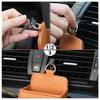 Car Storage Bag Air Vent Dashboard Hanging PU Leather Organizer Box Glasses Phone Holder Storage Car Interior Accessories