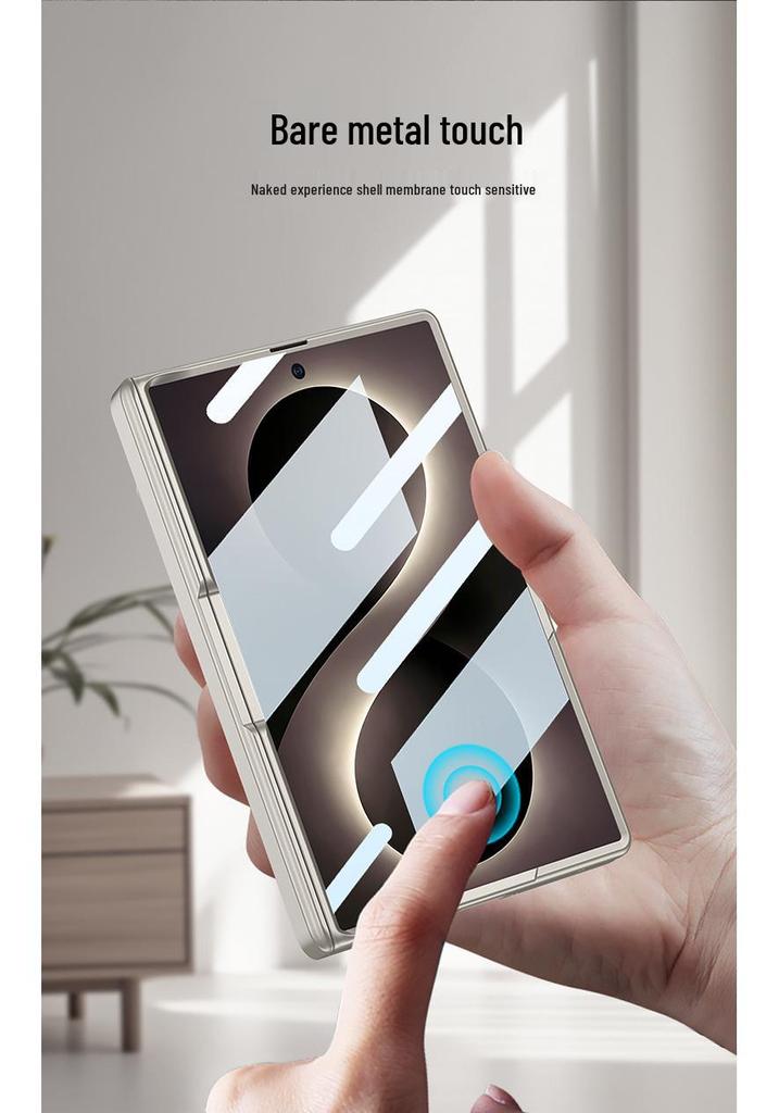 Магнитный чехол для телефона Samsung Z Fold8 с полным покрытием, беспроводной зарядкой, кольцом, защитой шарнира, противоударной защитой