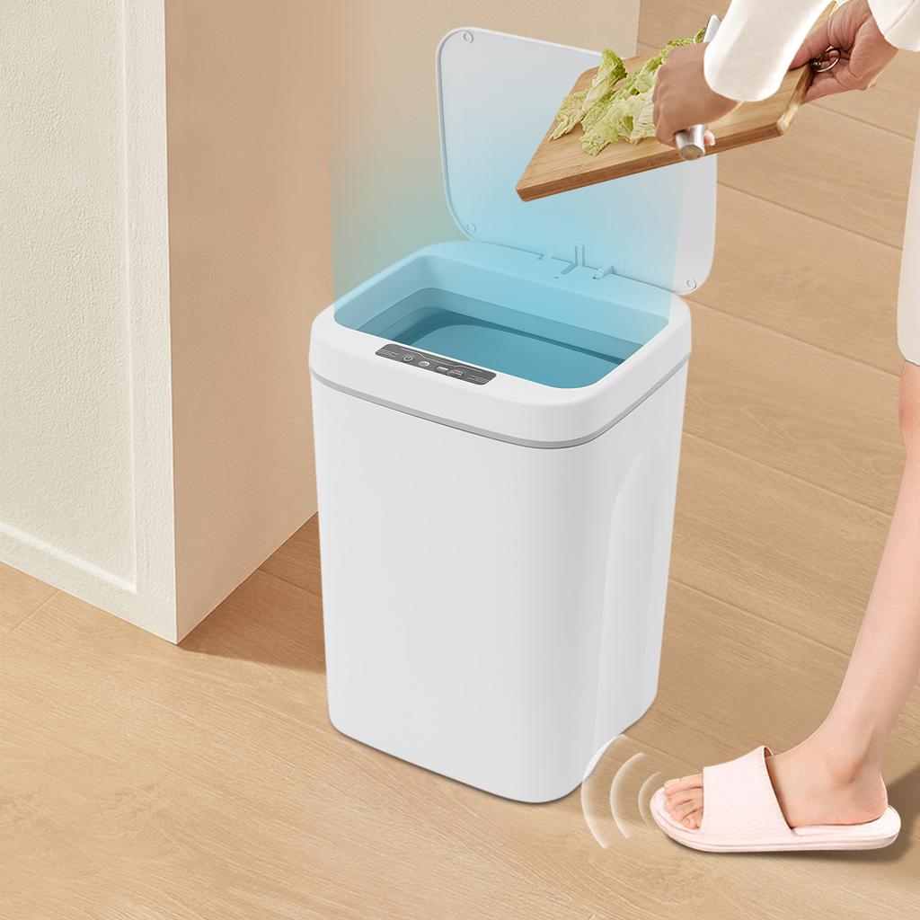 16 л Интеллектуальное сенсорное мусорное ведро, сенсорное мусорное ведро IPX5 для кухонь, ванных комнат, спален, гостиных, офисов
