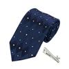 Mickey Mouse Tie Tie Bar Set Includes Tie and Tie Clip & (Navy Blue, Wa-09) -