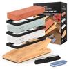 Nanfang Brothers 7-Piece Knife Sharpening Stone Set, Includes Medium, Fine, and Finishing Whetstones (1000, 3000, and 6000), Double-Sided Whetstone Sh