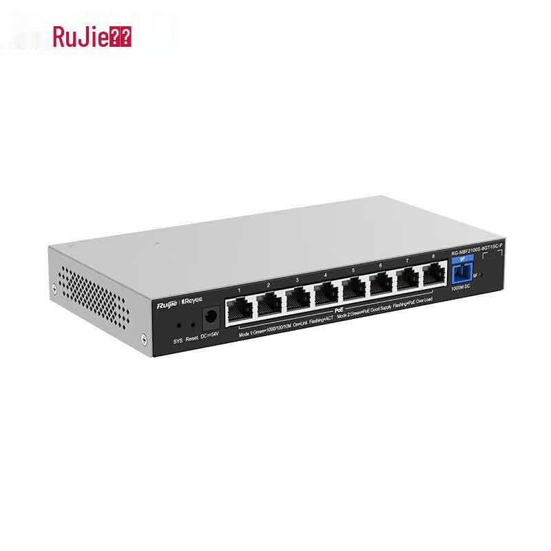 Ruijie RG-NBF2100S-8GT1SC-P 8-Port Gigabit Layer 2 Managed PoE Access Switch