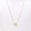 Crescent Moon Pearl Pendant K18 Pearl Diamond Necklace [Moon Label] Women's [Gift Wrapped]