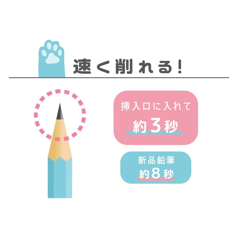 Devica Электрическая точилка для карандашей 043747, Мяу, Синяя, Перезаряжаемая,