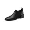 2024 New Genuine Leather Top Quality Sheepskin Shoes Woman Spring Slip On Dress Black Round Toe Ladies Loafers High Heel Shoes