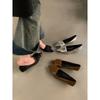 Французские туфли-лодочки на kitten heel, легкая открытая модель, 2025 весна-лето, новые, с острым носом, элегантные, серебристые, вечерние, рабочие туфли