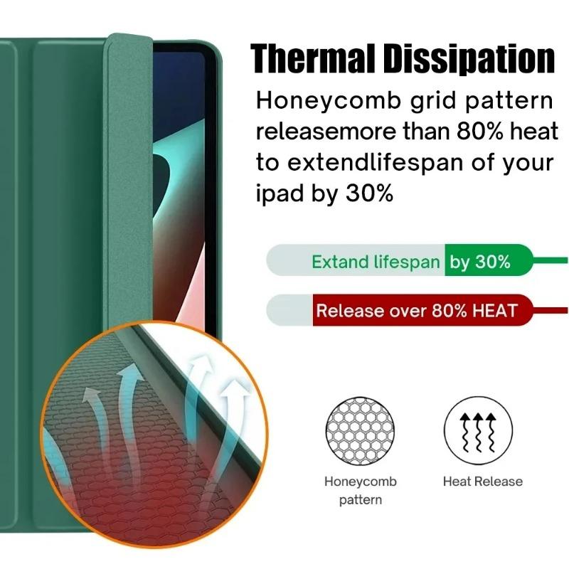 Чехол для Lenovo Xiaoxin Pad 2024 TB331FC 11 дюймов, трехскладная подставка, магнитная мягкая задняя крышка из ТПУ для чехла Lenovo Tab M11 TB330FU