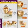 1/8" 1/4" 3/8" 1/2" 3/4" 1" Внутренняя x Наружная резьба 90° Латунный угольник Трубный фитинг Соединитель Муфта Для воды Топлива Медный адаптер