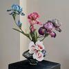 1шт 2-головчатые цветы ириса для вечеринки, свадьбы, декоративные искусственные орхидеи каттлеи, украшения для дома, искусственные цветы, шелковые цветы 45 см