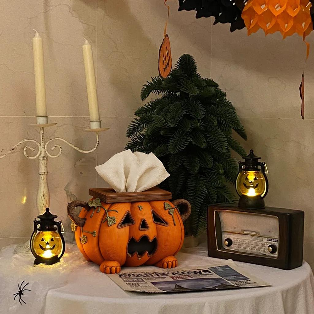 Halloween Pumpkin Tissue Box