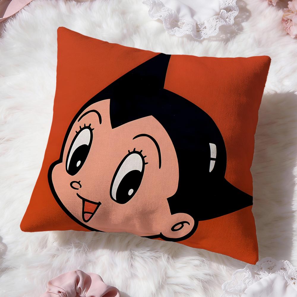 Классический аниме-подушка Astro Boy Премиум-комфорт Двусторонняя наволочка - Дизайн "Два в одном" для любой комнаты и салона автомобиля
