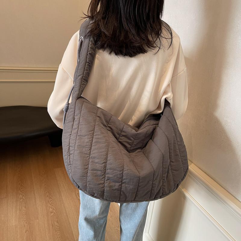 Складная сумка через плечо с завязками, женская сумка для пельменей большой вместимости, сумка через плечо для поездок на работу