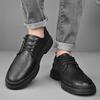 Men's Leather Shoes Lace Up Black Soft Leather Soft Bottom Spring Autumn Best Man Business Formal Wear Casual Oxfords Shoes