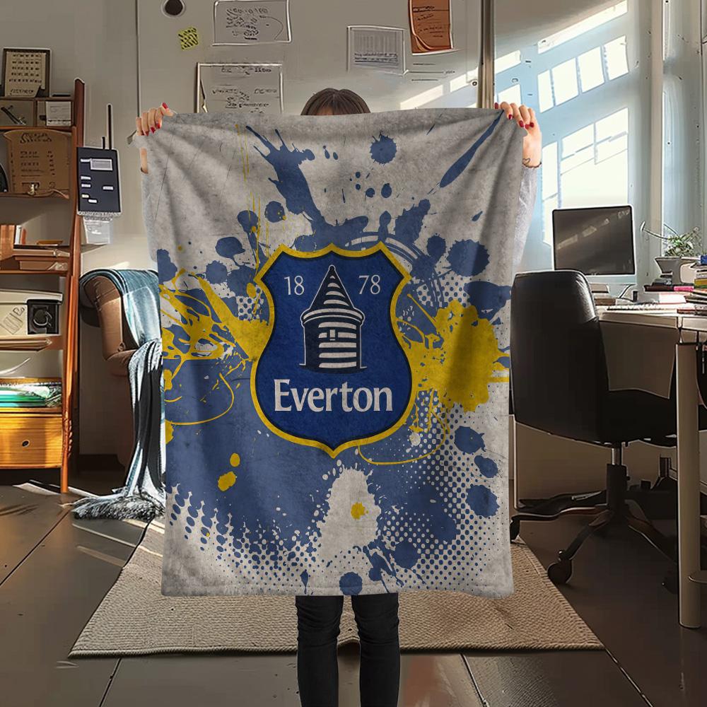 Everton F.C Flannel Blanket, High quality Comfortable for All Seasons, Home Decor, Warmth and Comfort