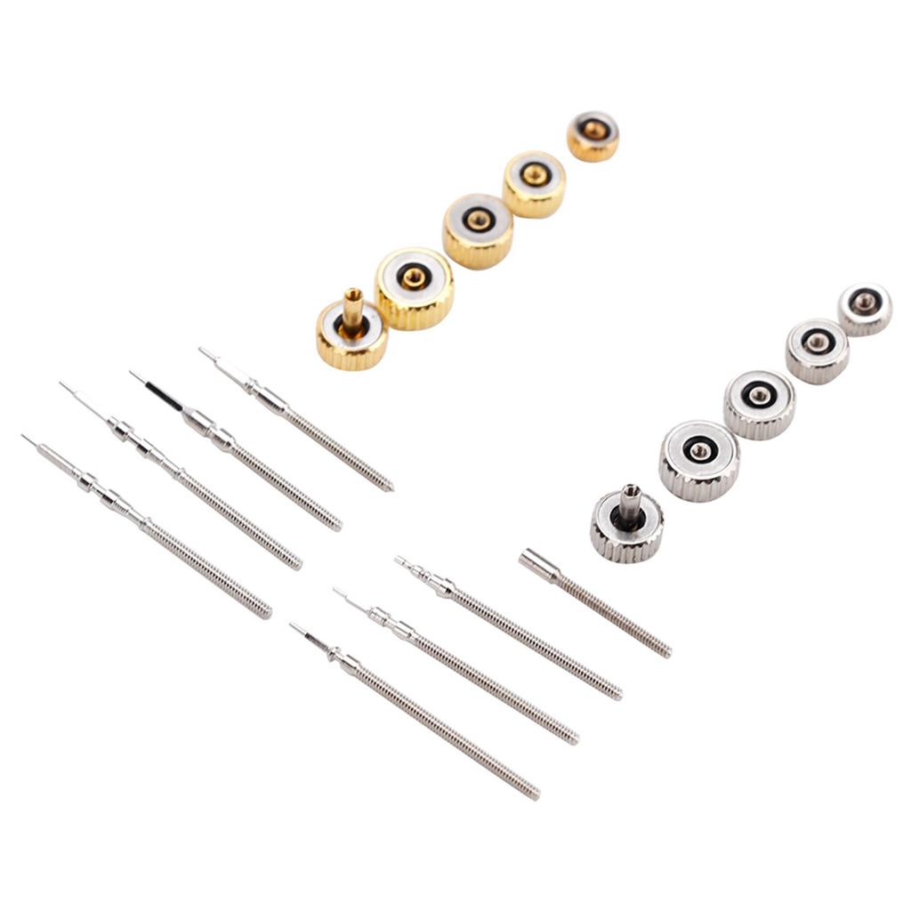 Stainless Steel Watch Crown Spring Bar Set Watch Repairing Tool Accessory