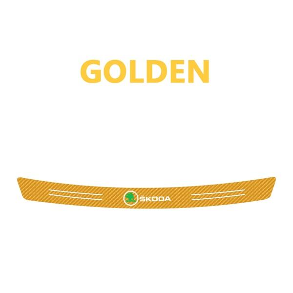 WUM1 Carbon Anti Scratch Threshold Bumper For Skoda S Octavia Fabia Scala VII Car Rear Trunk Protector Strip Sticker Car Accessories