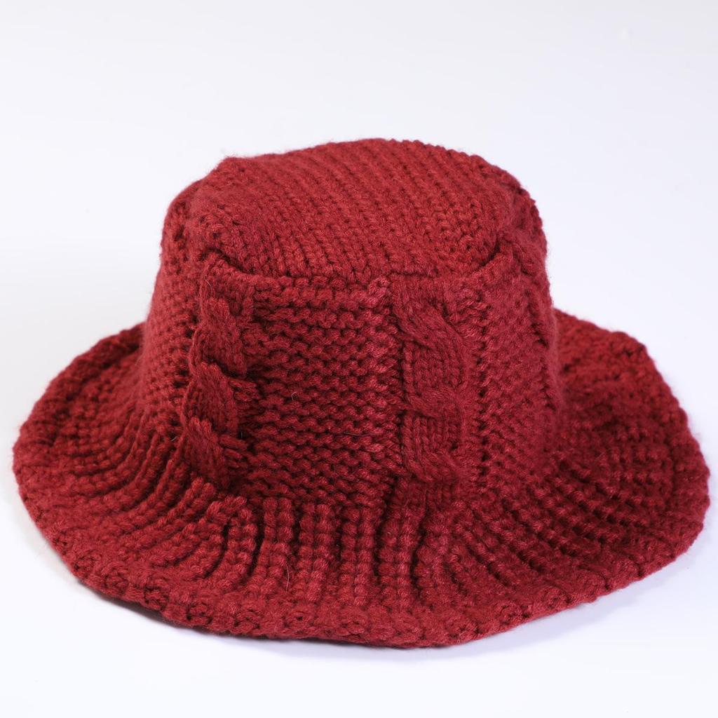 Женская осенне-зимняя шерстяная шляпа-горшок, студенческая вязаная теплая водонепроницаемая рыбацкая шапка
