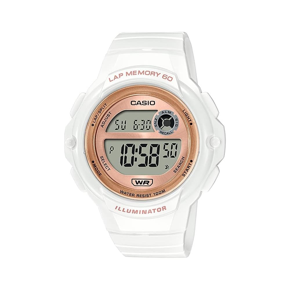 Casio Illuminator LWS-1200H Женские цифровые спортивные часы 5-летняя батарея 60 кругов Память Белый