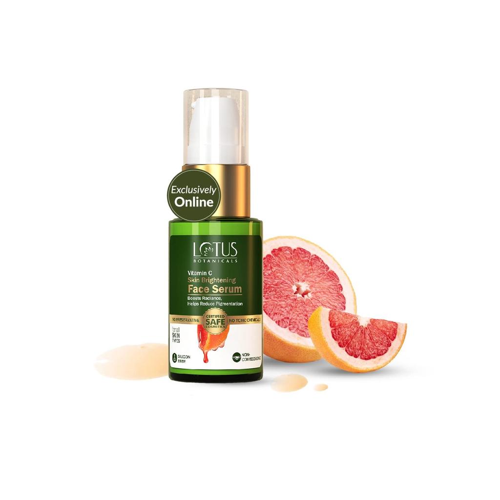 Lotus Botanicals Сыворотка для осветления кожи лица | 100-кратный витамин С | Восстанавливает и обновляет тусклую кожу | Без силиконов и химикатов | Для всех типов кожи | Для женщин