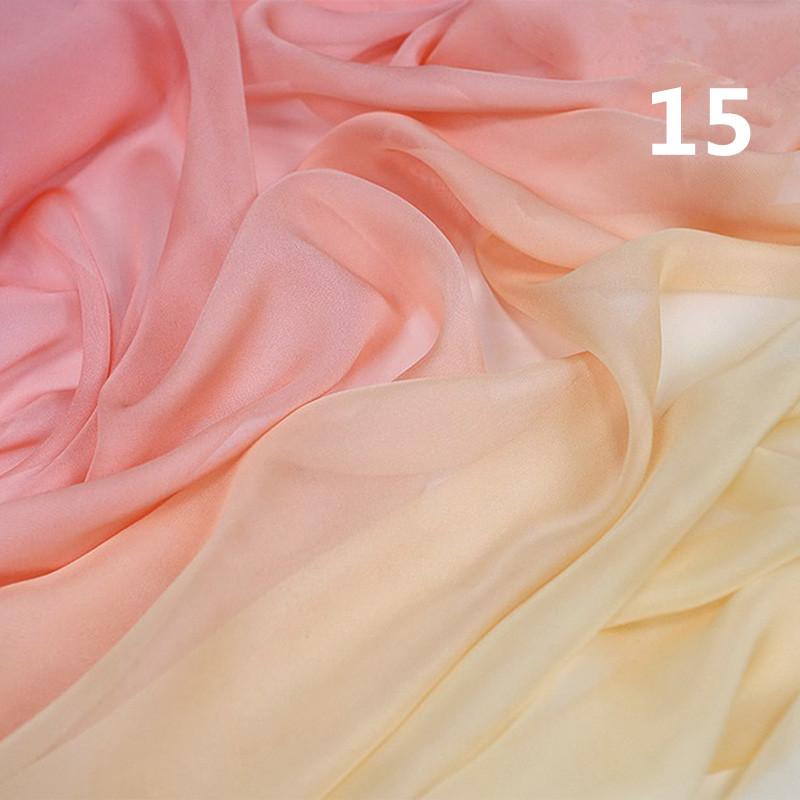 2M Ткань шифон градиентного цвета радуги в древнем стиле 30D органза тюль для DIY ханьфу свадебного платья сценического декора