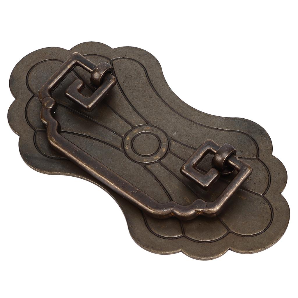 Антикварная ручка для ящика 12,8x7 см, цветки богатства, ретро-китайский стиль, латунные винтажные ручки для ящиков