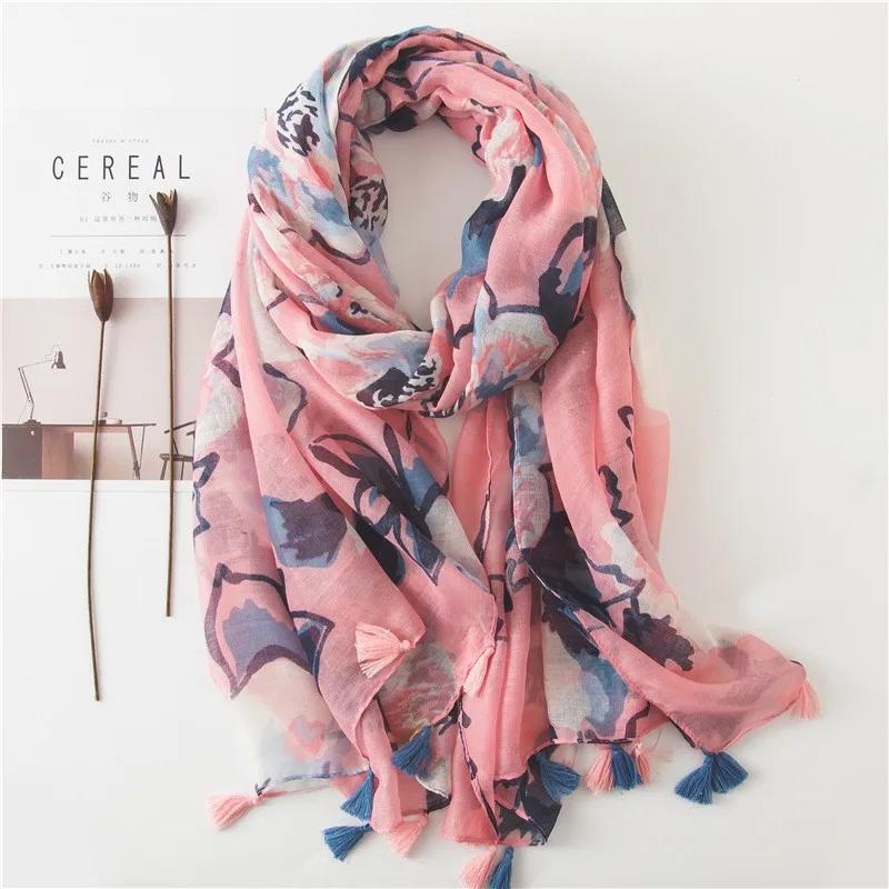 180*85cm Large Silk Satin Scarf Hijab Women Print Spring New Shawl Wrap Female Hand Foulard Pashmina Travel Echarpe NEW